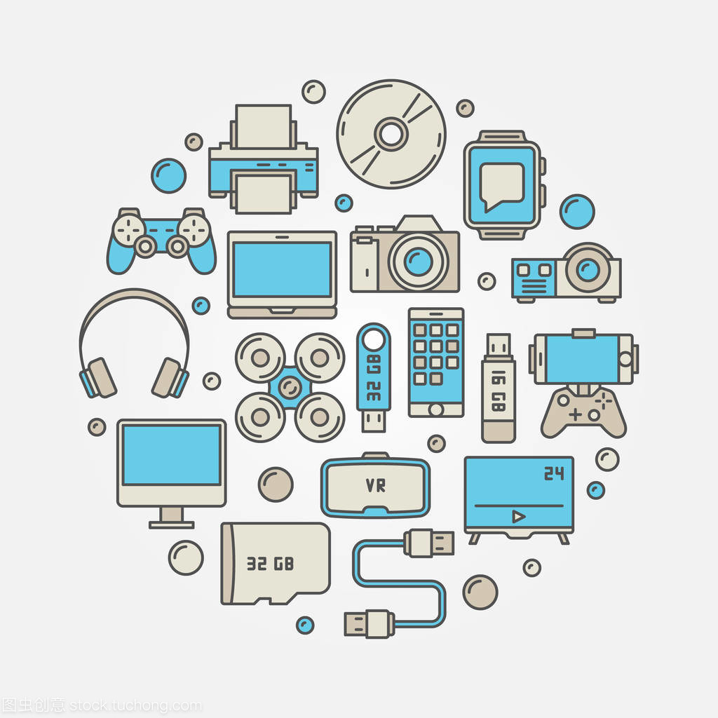 小玩意圆 当电子节能产品遇见色彩丰富的插画世界